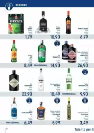 Volantino Talento Professional Store Pagina 16: Vodka Moskovskaya €9,90, Sambuca bianca Molinari €19,49