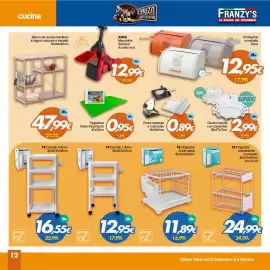 Volantino Franzy's settimana 40 Pagina 12: FZ Carrello 3 Ante €12,95, FZ Organizer Scola piatti €11,89