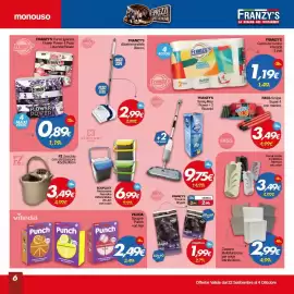 Volantino Franzy's settimana 40 Pagina 6: Vileda Punch €2,49, Franzy's Alzaimmondizia Bianco €2,99