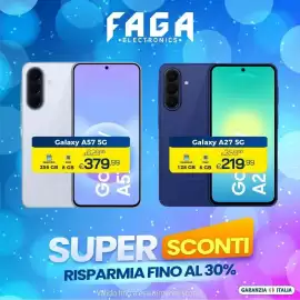 Volantino Faga Electronics Pagina 2: Galaxy A57 5G €379,99