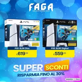 Volantino Faga Electronics Pagina 7: FAGA ELECTRONICS. SONY &P15 SONY PSS FORTNITE 1 TB/To AOXD HOR SONY FORTNITE PS5 SLIM