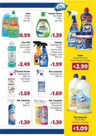 Volantino Le Bolle di Giù Giù Pagina 3: Clendy Detergente €1,99, Rio Casamia Sgrassatore €1,39