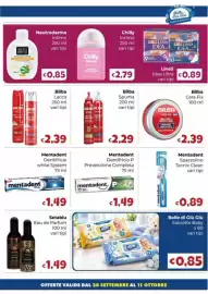 Volantino Le Bolle di Giù Giù Pagina 6: Bilba Cera Fix €2,39, Mentadent Dentifricio P Prevenzione Completa €1,49