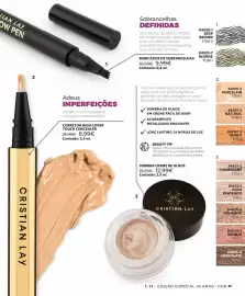 Catálogo Cristian Lay Página 81: Corretor high cover touch concealer €8,99, Marcador de sobrancelhas €9,99