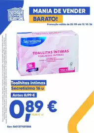 Folheto Casa Cheia Página 2: Toalhitas íntimas Secretisima 16 u €0,89