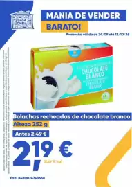 Folheto Casa Cheia Página 6: Bolachas recheadas de chocolate branco alteza €2,19