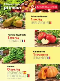Catalogue Hmarket semaine 40 page 3: Découvrez nos offres primeur Pomme Royal Gala 1.19€/kg FRANCEII Origine Potiron