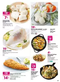Catalogue Croque Gel page 29: Filets de cabillaud panés €14,40, Ailes de raie pelées €15,45
