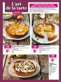 Catalogue Croque Gel page 3: Tarte poire crème d'amande cacao €9,95, Tarte abricot crème d'amande €9,95