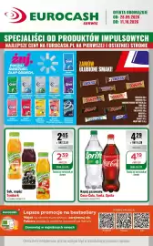Eurocash gazetka Strona 1: Napój gazowany: Coca-Cola, Fanta, Sprite €4,19, Sok, napój: Tymbark wszystkie rodzaje €2,39