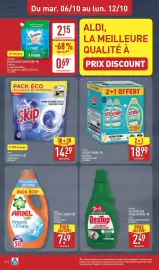 Catalogue ALDI semaine 41 page 28: XTRA Lessive liquide €18,99, SKIP LESSIVE DOSE* Active clean. €14,29
