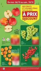 Catalogue ALDI semaine 41 page 4: Du mar. 06/10 au sam. 10/10 ODES FRUITS ET LÉGUMES FRAIS TOUS LES JOURS A PRIX DISCOUNT