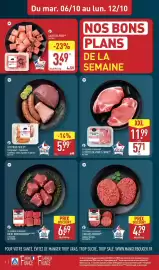 Catalogue ALDI semaine 41 page 6: ST-CLÉMENT LE BOUCHER 4 HACHÉS AU BŒUF €4,29, Le Porc Français Kit pour potée €5,99