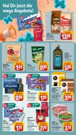 REWE DE tilbudsavis uge 40 Side 6: Hol Dir jetzt die mega Angebote! 5x Knoppers NussRiegel STORCK Lovely Life Lovely Food