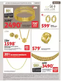 Catalogue Auchan | Halles d'automne hypers page 49: La VIE est OR 40 ANS PARURE COLIER + BOUCLES D'OREILLES €1.598,00