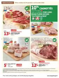 Catalogue Auchan | Halles d'automne hypers page 6: AGNEAU : GIGOT ENTIER AVEC OS €12,95, PORC : PAUPIETTES €5,00