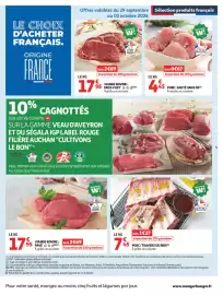 Catalogue Auchan | Halles d'automne hypers page 7: Viande Bovine Faux-Filet €17,95, Viande Bovine PAVÉ €2,69