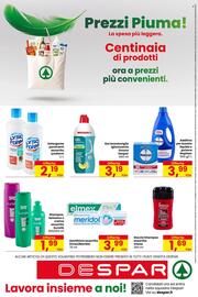 Volantino Despar Pagina 20: Additivo disinfettante Napisan €3,99, Doccia Shampoo Intesa €1,69