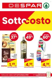 Volantino Despar Pagina 1: Biscotti assortiti Mulino Bianco €1,49, Detersivo lavatrice liquido assortito Dixan €4,99