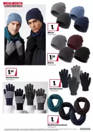 Woolworth Prospekt Seite 13: Herren-Mütze €1,00, Herren-Handschuhe €1,00