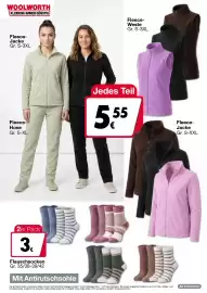 Woolworth Prospekt Seite 2: Damen Fleece Hose €5,55, Damen-Fleecejacken €5,55