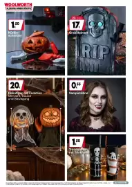 Woolworth Prospekt Seite 22: Halloween Kürbisschnitzer €1,50, Halloween Grabsteinset €17,00