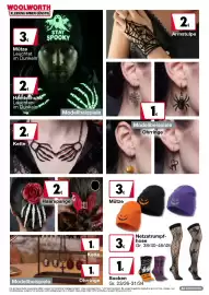 Woolworth Prospekt Seite 23: Halloween-Armstulpe €2,00, Halloween-Mütze €3,00