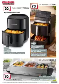Woolworth Prospekt Seite 24: Gourmet Maxx Buffetwärmer €30,00, Gourmet Maxx Heißluftfritteuse €70,00