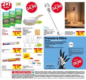 Volantino Eurospar Pagina 24: Set 6 calici vino Dioniso Kasaviva €8,99, Rotolo di alluminio Cuki €2,49