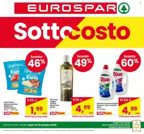 Volantino Eurospar Pagina 1: Detersivo lavatrice liquido Dixan €4,99