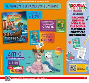 Volantino Eurospar Pagina 13: Amici Animali Super Forti €3,99, Despar sticker mania album da collezione €1,79