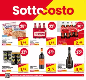 Volantino Eurospar Pagina 5: Chianti DOCG Piccini €2,79, Pizza Ristorante assortita Cameo €1,99