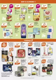 Müller Flugblatt woche 40 Seite 9: Pampers Feuchttücher €4,99, Perfect Fit Trockenfutter für Katzen €3,79