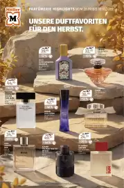 Müller Flugblatt Seite 1: Armani Code Femme €47,95, Boss Orange Man €34,95