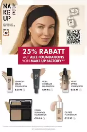 Müller Flugblatt Seite 11: Make Up Factory Luminous Serum Foundation €21,95, Makeup Factory Ultra Coverage Foundation €19,95