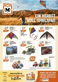 Müller Flugblatt woche 40 Seite 1: Schleich Jungle Stronghold €34,99, LEGO FERRARI FXX K €44,99