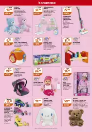 Müller Flugblatt woche 40 Seite 4: Traumbärchen Mobile €32,99, Baby kann schon sprechen €14,99
