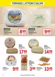 Volantino Metro Pagina 2: Ricotta Latte Caseificio Valsamoggia €8,69, Squacquerone Caseificio Valsamoggia €9,69