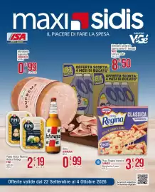 Volantino Maxi Sidis settimana 40 Pagina 1: Detersivo lavatrice igienizzante ACE classico €8,50