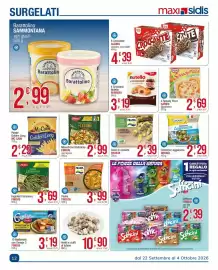 Volantino Maxi Sidis settimana 40 Pagina 12: Cuori di carciofo Frosta €2,39, Fagiolini Primavera Findus €3,69