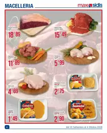 Volantino Maxi Sidis settimana 40 Pagina 8: Bastoncini di pollo Martini €2,90, Fettine scelte di bovino adulto €15,49