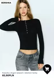 Bershka gazetka tydzień 40 Strona 7: Koszulka z długim rękawem i dekoltem henley Bershka €65,90