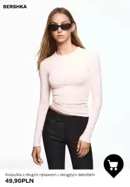 Bershka gazetka tydzień 40 Strona 8: Koszulka z długim rękawem i okrągłym dekoltem Bershka €49,90