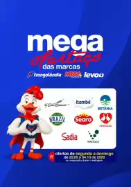 Encarte Frangolândia semana 40 Página 1: mega aco das marcas PFrangolandia MEGA levoo itambé M.Dias Branco BETÂNIA BRAZIL