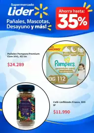 Catálogo Lider semana 40 Página 2: Supermercado Lider SM Pañales, Mascotas, Desayuno y más! Pañales Pampers Premium Care