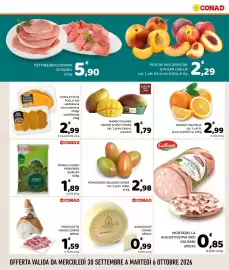 Volantino Conad Margherita | Convenienza Più Pagina 2: Mortadella Augustissima Oro Galbani €0,85, Asiago DOP €0,99