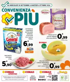 Volantino Conad Margherita | Convenienza Più Pagina 8: Meloni gialli CONAD Percorso Qualità €0,99, Macinato di suino €5,90