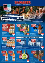 Sagasser Prospekt Seite 1: Kapuziner Weißbier €13,99, Hummel-Bräu Merkendorfer Helles €16,99