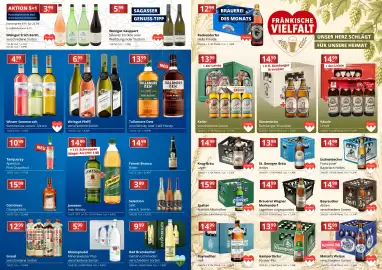Sagasser Prospekt Seite 2: Jameson Irish Whisky €14,99, St. Georgen Bräu Helles €13,99