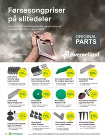 Felleskjøpet kundeavis Side 30: Kverneland Skjær til spiss 18" €610,00, Kverneland Quick-fit spiss €175,00